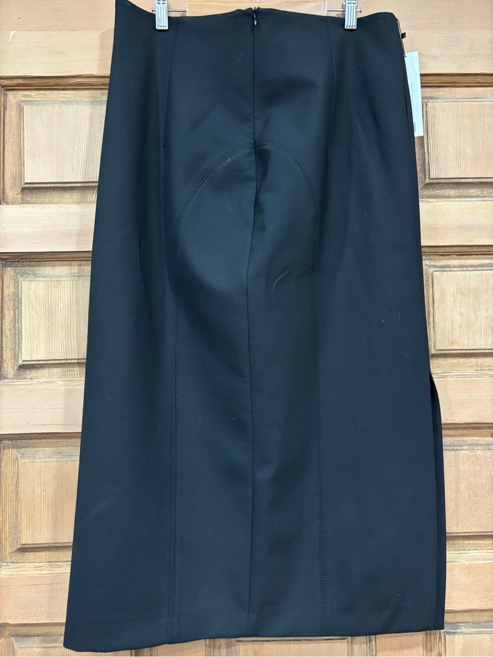 Zara Black Pencil Midi Skirt with Tailored Seams
